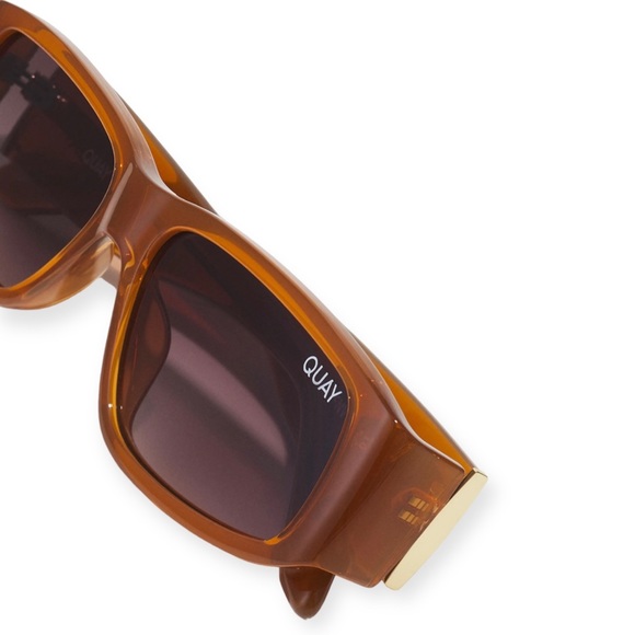QUAY No Envy Sunglasses Milky Carmel Frame Brown Gradient Lenses NWT - Picture 4 of 13
